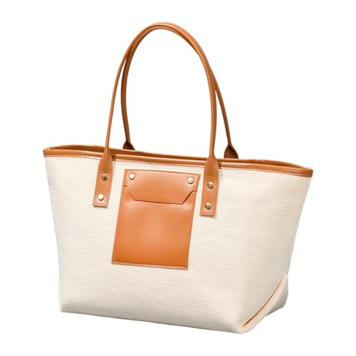 AOSAIXIS Großer Gewebter Strandtasche Mit PU Leder Trimm Design Urlaub Handtasche Tasche Handtasche Schulter Für Schwimmreisen Fitnessstudio Frauen Urlaubsschulter Schulter von AOSAIXIS