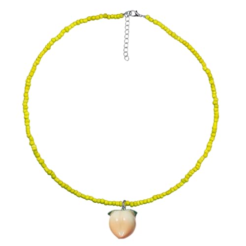 AOSAIXIS Handgefertigte Obstperlen Halskette Verstellbare Länge Neckkette Bunte Perlen Schlüsselbeinkette Für Party Und Urlaubsbekleidung AOSAIXIS Handgefertigte Obstperlen Halskette Verstellbare Länge Neckkette Bunte Perlen Schlüsselbeinkette Für Party Und Urlaubsbekleidung von AOSAIXIS