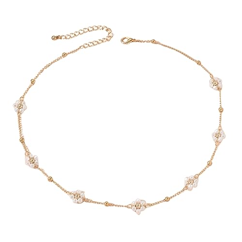 AOSAIXIS Handgefertigte Perlenkette Mit Blumen Elegant Und Romantik Blumenperlen Halshöhe Schmuck Für Frauen Hochzeit Schmuck Schmuck AOSAIXIS Handgefertigte Perlenkette Mit Blumen Elegant Und Romantik Blumenperlen Halshöhe Schmuck Für Frauen Hochzeit Schmuck Schmuck von AOSAIXIS