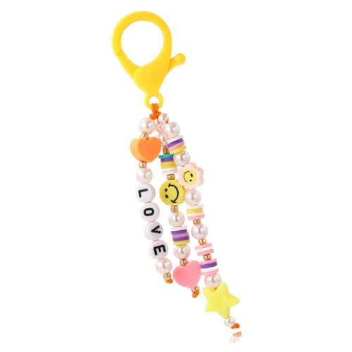 AOSAIXIS Leichte Liebe Und Lächelndes Gesicht Schlüsselringanhänger Für Schultaschen Farbenfrohe Perlenschlüsselkettendekoration Für Den Täglichen Gebrauch AOSAIXIS Leichte Liebe Und Lächelndes Gesicht Schlüsselringanhänger Für Schultaschen Farbenfrohe Perlenschlüsselkettendekoration Für Den Täglichen Gebrauch von AOSAIXIS