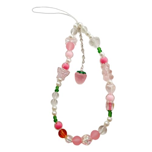 AOSAIXIS Mehrzweckleichter Schöner Erdbeerbären Designs Telefon Lanyard Elegant Charme Ästhetische Handykette Für Trendige Frauen von AOSAIXIS