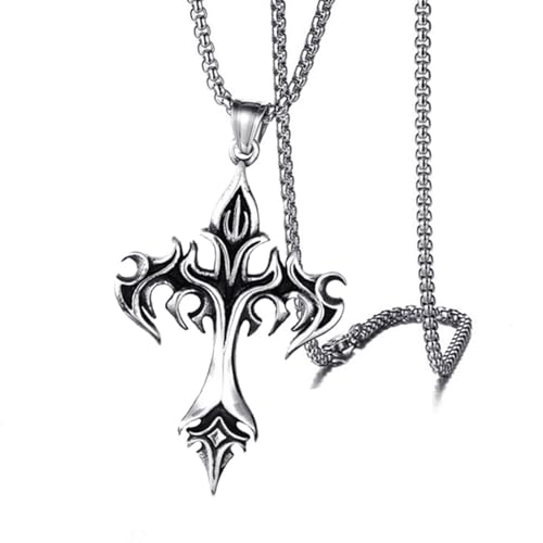 AOSAIXIS Metal Flame Crucifix Form Pendell Halskette Für Männer Retro Styles Halschain Musikfestival Schlüsselbein Kette Schmuck Schmuck AOSAIXIS Metal Flame Crucifix Form Pendell Halskette Für Männer Retro Styles Halschain Musikfestival Schlüsselbein Kette Schmuck Schmuck von AOSAIXIS