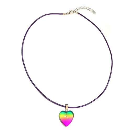AOSAIXIS Mode Farbenfrohe Gradienten Herz Anhänger Halskette Halskette Einfache Nackenkette Verstellbares Seilschaltketten Kettenparty Schmuck Schmuck AOSAIXIS Mode Farbenfrohe Gradienten Herz Anhänger Halskette Halskette Einfache Nackenkette Verstellbares Seilschaltketten Kettenparty Schmuck Schmuck von AOSAIXIS