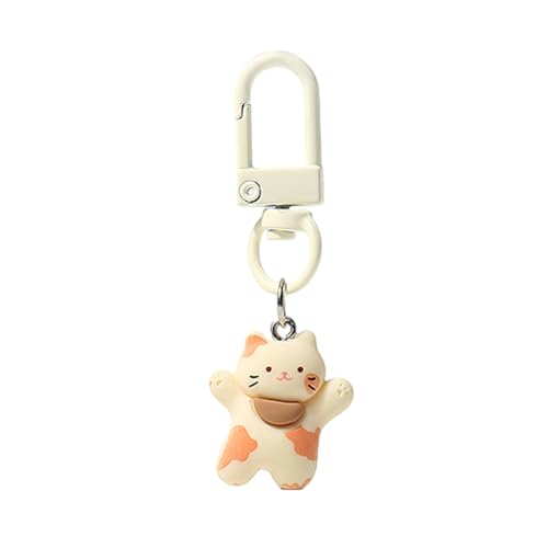 AOSAIXIS Mode Happy Cats Keychain Schöne Rucksack Anhänger Kleines Schlüssel Hodler Accessoire Für Tägliche Verwendung Und Geschenke von AOSAIXIS