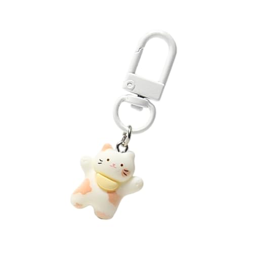 AOSAIXIS Mode Happy Cats Keychain Schöne Rucksack Anhänger Kleines Schlüssel Hodler Accessoire Für Tägliche Verwendung Und Geschenke von AOSAIXIS