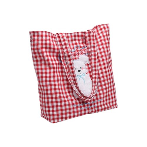 AOSAIXIS Mode Hundemuster Umhängetasche Für Frauen Leinwand Unterarmtaschen Leichte Handtasche Zum Einkaufen Und Reisen Canvas Umhängetasche von AOSAIXIS