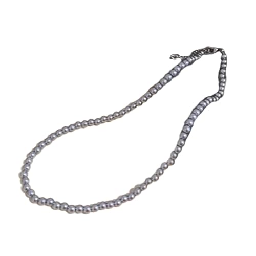 AOSAIXIS Modekragen Halskette Vintage Graue Perle Halshalskette Schlangenschlüsselkette Einfacher Schmuck Geschenk Für Frauen Lady Girls von AOSAIXIS