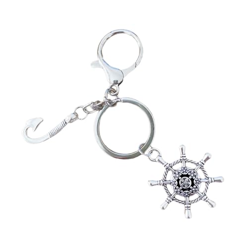 AOSAIXIS Modeschmuck Geschenk Metall Keychain Fischhaken Rudering Schlüsselkette Freund Liebhaber Schlüsselhalter Rucksack Anhänger Dekore von AOSAIXIS