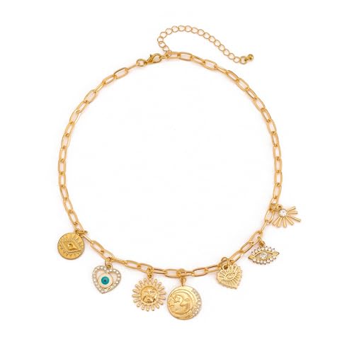 AOSAIXIS Modische Halskette Für Frauen Ozeanik Mit Goldenem Charme Und Shell Croses Anhänger Accessoire Für Bohemians Stile von AOSAIXIS
