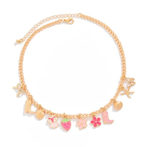 AOSAIXIS Modische Halskette Für Frauen Ozeanik Mit Goldenem Charme Und Shell Croses Anhänger Accessoire Für Bohemians Stile von AOSAIXIS