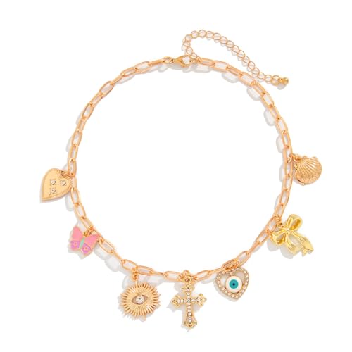 AOSAIXIS Modische Halskette Für Frauen Ozeanik Mit Goldenem Charme Und Shell Croses Anhänger Accessoire Für Bohemians Stile AOSAIXIS Modische Halskette Für Frauen Ozeanik Mit Goldenem Charme Und Shell Croses Anhänger Accessoire Für Bohemians Stile von AOSAIXIS