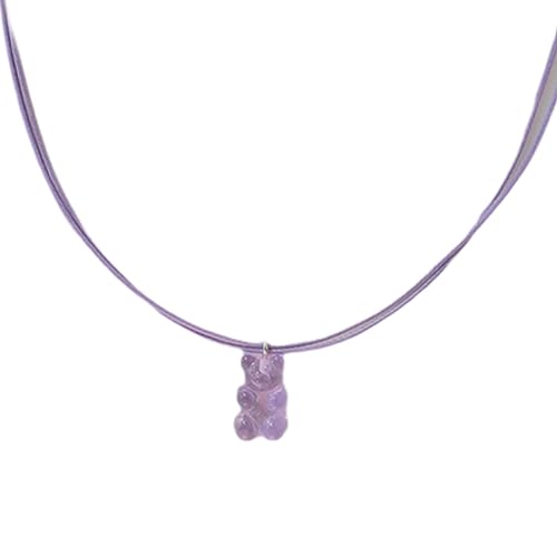 AOSAIXIS Nette Doppelschichtbär Halskette Entzückende Harz Anheitige Halskette Mode Neckschmuck Perfektes Geschenk Für Frauen Und Mädchen AOSAIXIS Nette Doppelschichtbär Halskette Entzückende Harz Anheitige Halskette Mode Neckschmuck Perfektes Geschenk Für Frauen Und Mädchen von AOSAIXIS