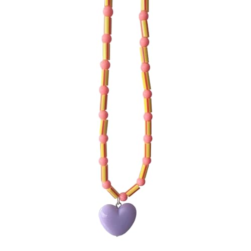 AOSAIXIS Perlenkette Halskette Herz Anhänger Halskette Herzhals Schmuck Anhänger Halskette Harz Textur Für Jeden Anlass Geeignet AOSAIXIS Perlenkette Halskette Herz Anhänger Halskette Herzhals Schmuck Anhänger Halskette Harz Textur Für Jeden Anlass Geeignet von AOSAIXIS