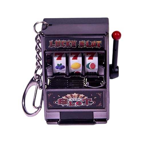 AOSAIXIS Pocket Casinos Miniatur Obstschlitzmaschinen Schlüsselbeutel Anhänger Unterhaltung Accessoire Geschenk Für Kinder Und Erwachsene von AOSAIXIS
