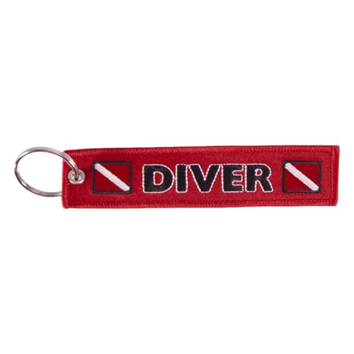 AOSAIXIS Polyester Gesticktes Diver Identitätszeichen Schlüsselhalter Tauchsymbol Schlüsselbund Für Taucher Und Clubs Outdoor Explorationsausrüstung von AOSAIXIS