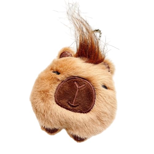 Quietschende Capybaras Geformte Schlüsselbund Plüsch Tiere Schlüsselring Anhänger Für Frauen Mädchen Handgefertigtes Schlüsselketten Bag Accessoires von AOSAIXIS