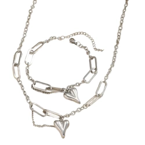 AOSAIXIS Schöne Halsschmuck Halskette Party Ketten Schmuck Set Edelstahl Textur Geeignet Zum Geben Und Feiern Geeignet AOSAIXIS Schöne Halsschmuck Halskette Party Ketten Schmuck Set Edelstahl Textur Geeignet Zum Geben Und Feiern Geeignet von AOSAIXIS
