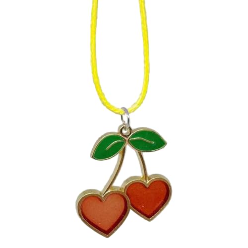 AOSAIXIS Schöne Kirsche Halshalskette Weibliche Temperament Wachs Linie Colarmbone Kettenstudent Verstellbares Schmuck Geburtstagsgeschenk von AOSAIXIS