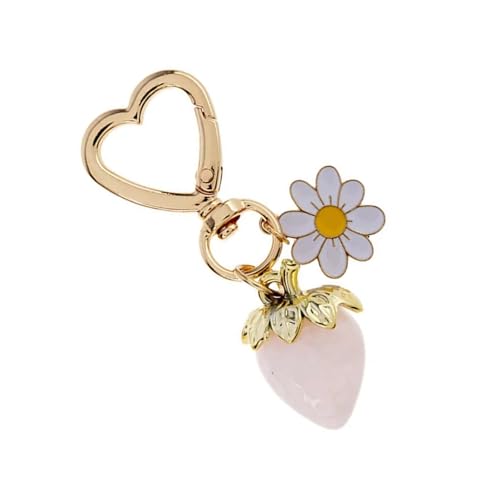 AOSAIXIS Schöner Erdbeer Und Blumenschlüsselhalter Modischer Schlüsselbeutel Anhänger Trendy Accessoire Für Rucksäcke Und Geldbörsen AOSAIXIS Schöner Erdbeer Und Blumenschlüsselhalter Modischer Schlüsselbeutel Anhänger Trendy Accessoire Für Rucksäcke Und Geldbörsen von AOSAIXIS