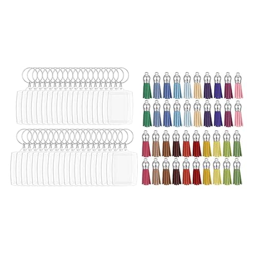 AOSAIXIS Set Von 40 Anpassbaren Foto Schlüsselschiffen Bildeinfügungsschlüsselringe Mit Leder Quasten Stilvoller Schlüsselbund Lieferungen von AOSAIXIS