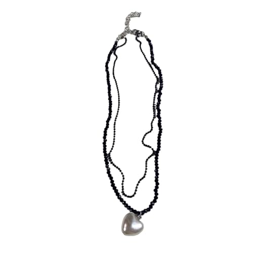 AOSAIXIS Simulierte Perlenkette Weibliche Temperament Perlen Schmetterlings Tribüne Colarbone Kette Einstellbare Kettenpulloverkette von AOSAIXIS
