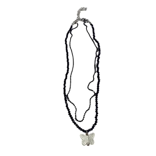 AOSAIXIS Simulierte Perlenkette Weibliche Temperament Perlen Schmetterlings Tribüne Colarbone Kette Einstellbare Kettenpulloverkette AOSAIXIS Simulierte Perlenkette Weibliche Temperament Perlen Schmetterlings Tribüne Colarbone Kette Einstellbare Kettenpulloverkette von AOSAIXIS