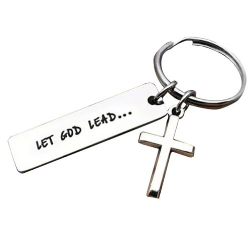 AOSAIXIS Spirituelle Anhänger Schlüsselringe Tragbare Schlüsselhalter Edelstahl Taschenzubehör Schlüsselschlüssel Für Fromme Christen Geeignet von AOSAIXIS