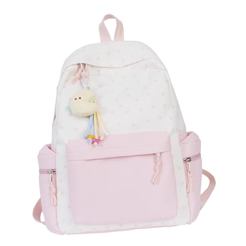 AOSAIXIS Star Print Rucksack Große Kapazität Casual Daypacks Reisenbag Für Schülerschule Ästhetik Für Mädchen Großkapazität School Bag Star Print Casual Rucksack von AOSAIXIS