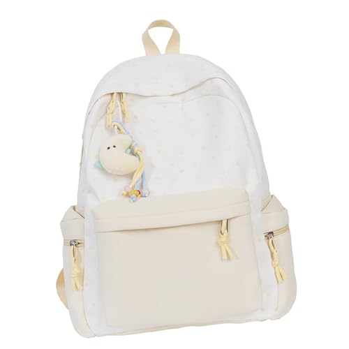 AOSAIXIS Star Print Rucksack Große Kapazität Casual Daypacks Reisenbag Für Schülerschule Ästhetik Für Mädchen Großkapazität School Bag Star Print Casual Rucksack von AOSAIXIS