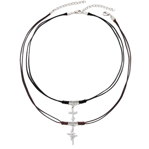 AOSAIXIS Stilvolle Paare Neckketten Modische Kruzifix Anhänger Halsketten Verstellbare Gurt Colarbone Ketten Schmuckschmuck AOSAIXIS Stilvolle Paare Neckketten Modische Kruzifix Anhänger Halsketten Verstellbare Gurt Colarbone Ketten Schmuckschmuck von AOSAIXIS