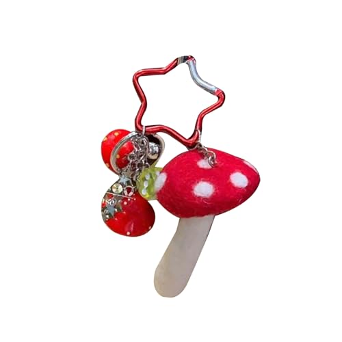 AOSAIXIS Stilvoller Filzpilzschlüsselkette Entzückenden Und Tragbaren Accessoire Für Schlüssel Oder Taschen Basteln Mit Robusten Filzmaterialien von AOSAIXIS