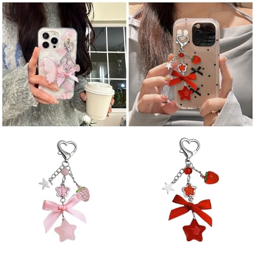 AOSAIXIS Strawberry Charm Keychain Fashion Bowknot Geldbeutel Accessoire Mode Tasche Charme Mit Star Perle Für Frauen Und Teenager AOSAIXIS Strawberry Charm Keychain Fashion Bowknot Geldbeutel Accessoire Mode Tasche Charme Mit Star Perle Für Frauen Und Teenager von AOSAIXIS