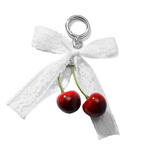 AOSAIXIS Stylish Love Cherrys Anhänger Bowknot Keychain Accessor von AOSAIXIS