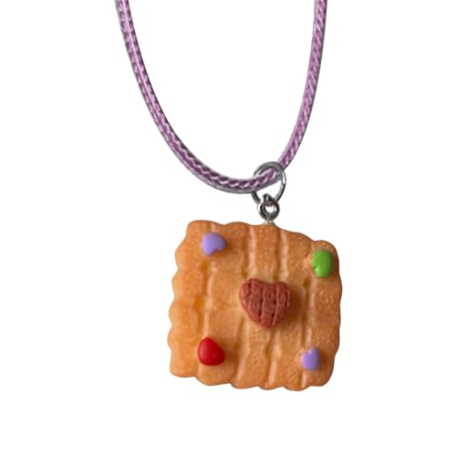 AOSAIXIS Süße Harz Cookie Halskette Verstellbare Länge Fashion Schlüsselbeutel Kette Äpfel Keks Choker Schmuck Für Frauen AOSAIXIS Süße Harz Cookie Halskette Verstellbare Länge Fashion Schlüsselbeutel Kette Äpfel Keks Choker Schmuck Für Frauen von AOSAIXIS