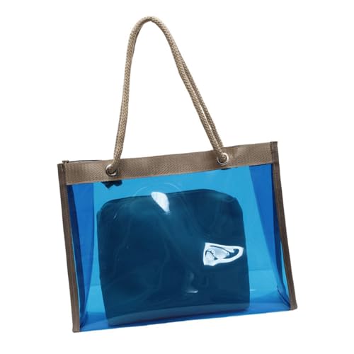 AOSAIXIS Trendy Aufzusehen Durch Die Tasche Geräumige Innenwasserfeste Umhängetaschen Handtasche Für Strandreisen Und Freizeitkleidung Klarer Strandtasche Für Frauen von AOSAIXIS