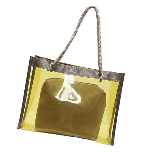 AOSAIXIS Trendy Aufzusehen Durch Die Tasche Geräumige Innenwasserfeste Umhängetaschen Handtasche Für Strandreisen Und Freizeitkleidung Klarer Strandtasche Für Frauen von AOSAIXIS
