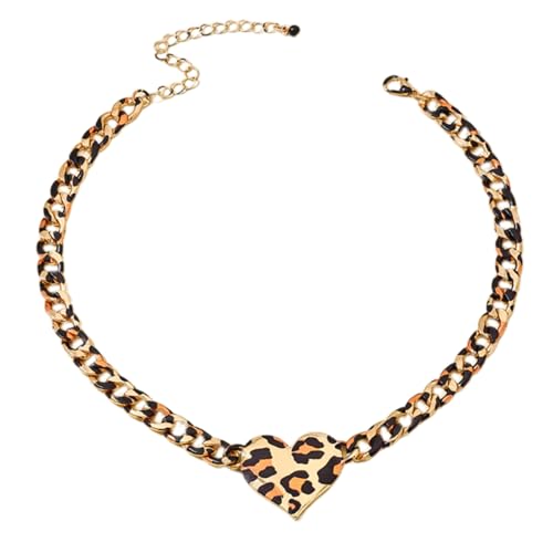 AOSAIXIS Übertriebene Leopardenherz Halskette Heart Halskette Legierung Textur Mode Und Trendiger Schmuck Für Frauen Geeignet AOSAIXIS Übertriebene Leopardenherz Halskette Heart Halskette Legierung Textur Mode Und Trendiger Schmuck Für Frauen Geeignet von AOSAIXIS