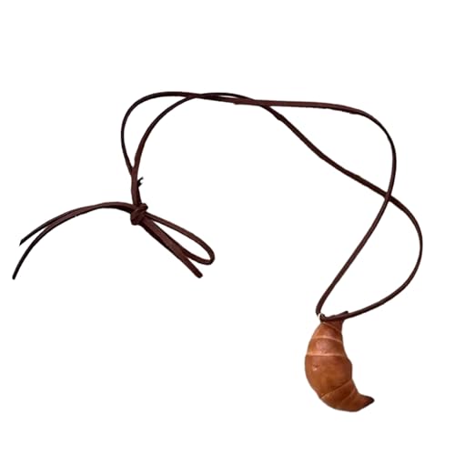 AOSAIXIS Unique Designs Brotanhänger Basteln Aus Echtem Teig Brezel Robuste Materialien Bagel Halskette Accessoires Stilvolle Outfits von AOSAIXIS