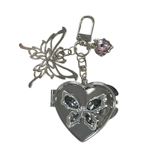 AOSAIXIS Vintage Styles Schmetterling Herz Schlüsselbund Leichtes Schmetterling Herz Schlüsselbund Mit Vintage Attraktivität Für Taschenschlüssel Rucksäcke von AOSAIXIS
