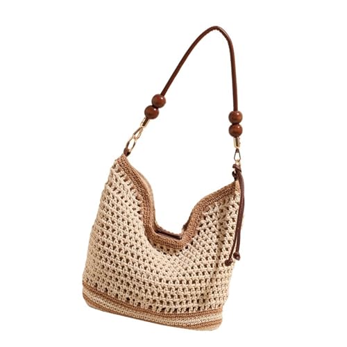 AOSAIXIS Women Stroh Strandtasche Lässige Schulterkreuzkörper Urlaub Große Kapazität Messener Einkaufsdating Frauen Strand Große Kapazität Schulter Täglich Strohkreuzkörper Handtasche von AOSAIXIS