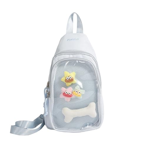 AOSAIXIS Zeitgenössische Durchscheinende Unisex Crossbody Bag Leichte Rucksackkiste Großer Speicherplatz Für Essentielle Verstellbare Gurtanime Inspiriert von AOSAIXIS