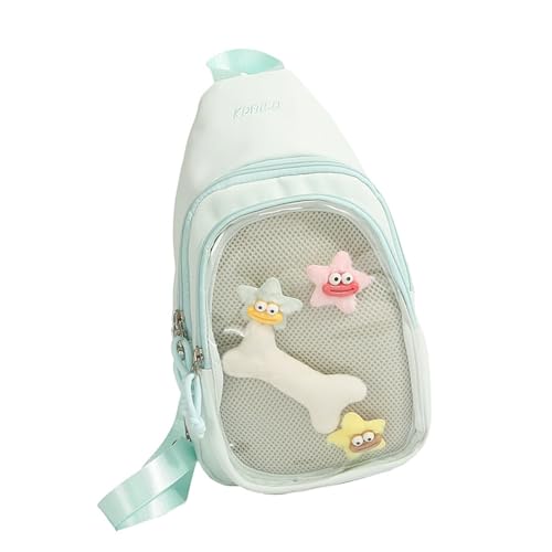 AOSAIXIS Zeitgenössische Durchscheinende Unisex Crossbody Bag Leichte Rucksackkiste Großer Speicherplatz Für Essentielle Verstellbare Gurtanime Inspiriert von AOSAIXIS