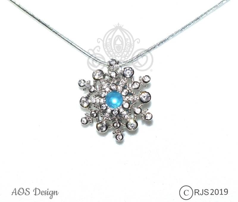 Schneeflocke Schmuck - Epcot Perlen Käfig Birthstone Halskette Handgemachter von AOSDESIGN