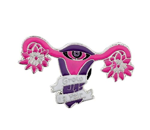 Grow A Paar Ovaries Emaille Pin Frauen Uterus Feminist Abzeichen Brosche Abzeichen Anstecknadel Legierung Metall Modeschmuck Accessoires Geschenke, Emaille, von AOTEMAN