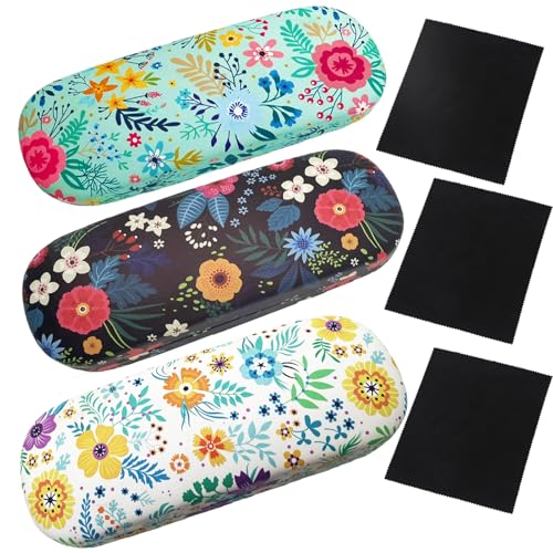 AOTONLY 3 Stück Brillenetui Hardcase, Brillenetui damen Kratzfeste Tragbar Brillentasche mit Brillenputztuch,Grün, schwarz, weiß AOTONLY 3 Stück Brillenetui Hardcase, Brillenetui damen Kratzfeste Tragbar Brillentasche mit Brillenputztuch,Grün, schwarz, weiß von AOTONLY