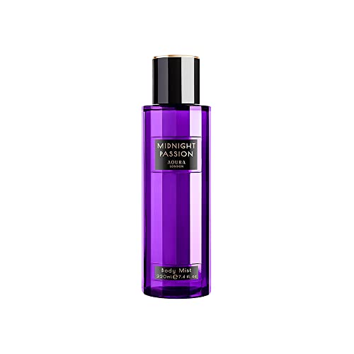 Aoura London Damen Körpernebel Midnight Passion Duftendes bodyspray 220ml von AOURA