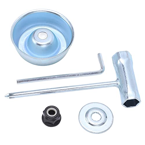 Klingenadapter-Set, Wartungsscheiben-Set Rasentrimmer, Freischneider, Passend FS55 FS70R, Hochfeste Aluminiumlegierung,Make-up-Werkzeuge und Zubeh?r von AOWINHIT