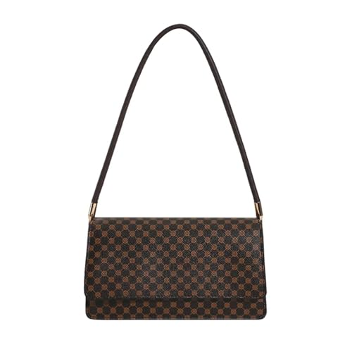 AOWVUTS Handtasche Damen Klein Retro Umhängetasche Tasche Tote Bag Shopper Schultertasche Damen Klein PU Leder Hobo Casual Crossbody Bag Achsel Tasche Mini Handtasche Clutch Geldbörse (Braun) von AOWVUTS