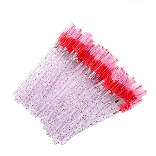 50 Stück Kristall-Mascara-Bürsten, Mascara-Wands-Applikator-Kits, für Wimpern verlängerungen und Augenbrauen pinsel Make-up-Tool von AOYEAH