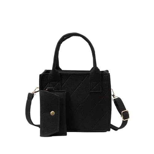 AOYEAH 3 Stück Mode einfarbige Umhängetasche, Leder quadratische Handtasche, Frauen Crossbody-Taschen von AOYEAH